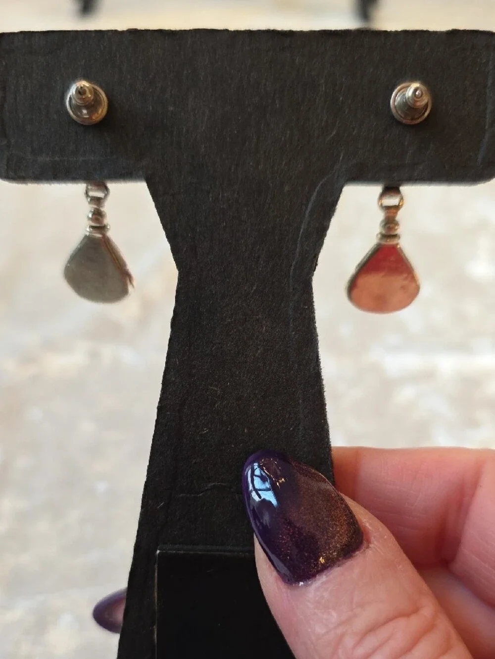 Sterling 925 Fan Drop Earrings - Sculpted Minimalist Design